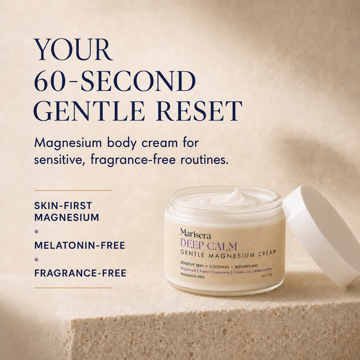 Marisera Magnesium Night Cream (Deep Rest and Deep Calm)