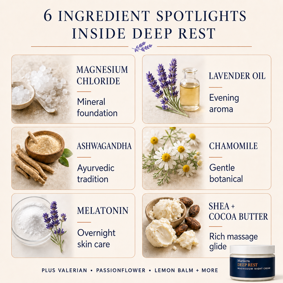 Marisera Magnesium Night Cream (Deep Rest and Deep Calm)